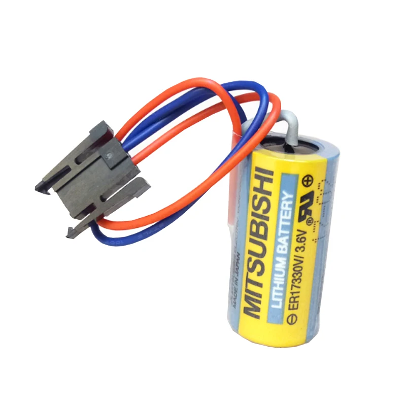 
Original Mitsubishi 3.6V Lithium battery A6BAT ER17330V for plc connector  (62422250484)