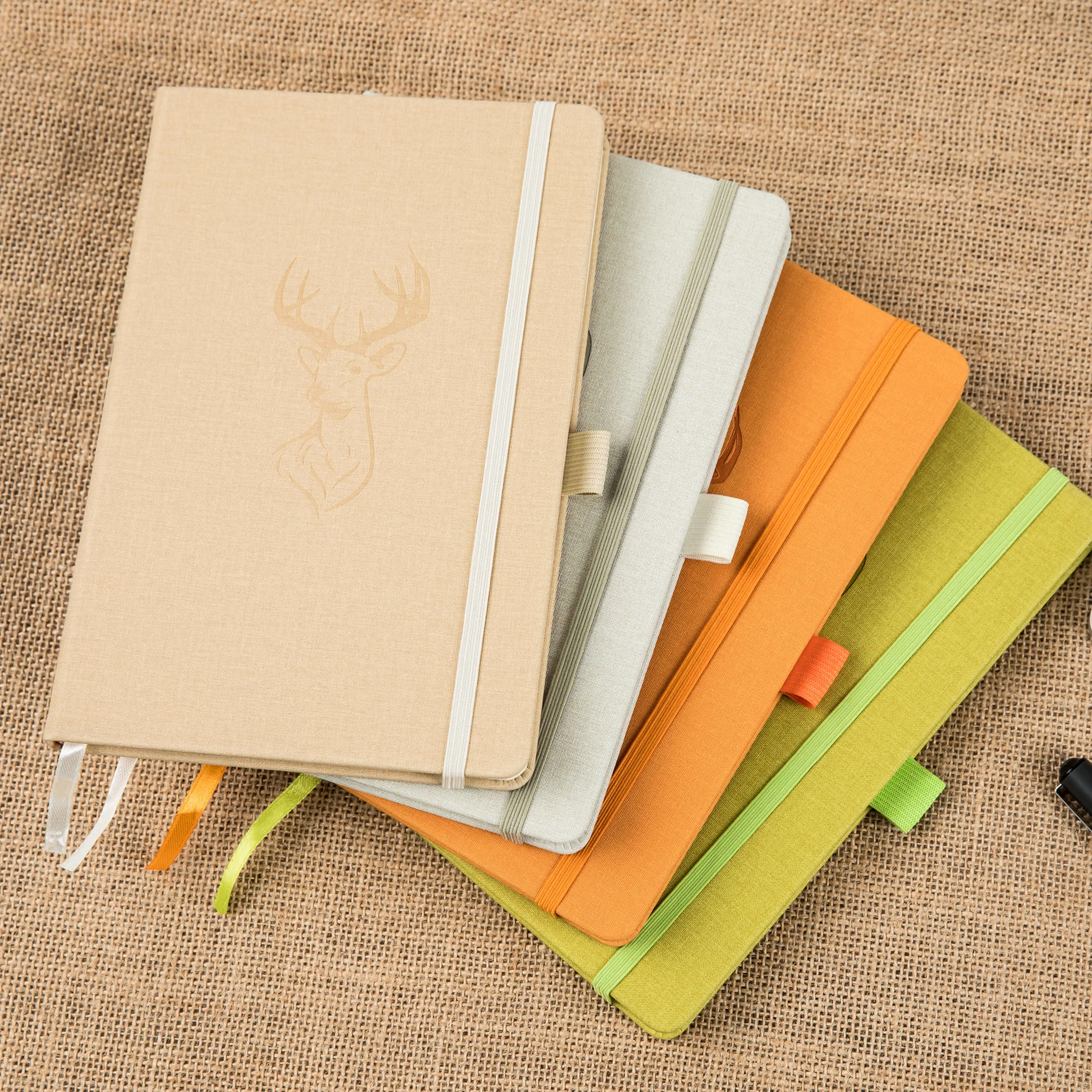 High Quality Free Sample Personalized Printed Pu Leather Diary 2024 Notebook Notepad A5 Notebook Writing Paper Stationery 50 Pcs
