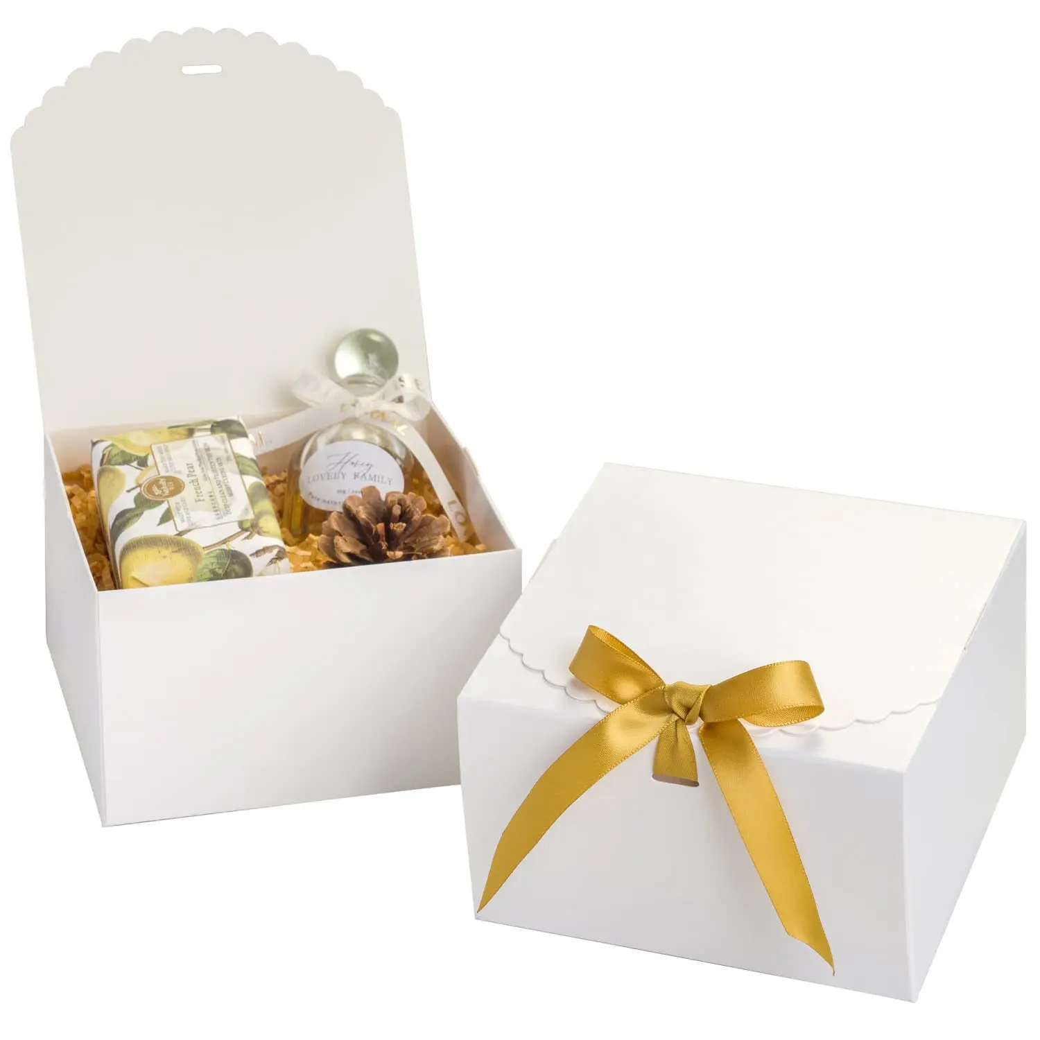 Wholesale Foldable Luxury Gift Boxes with Ribbon for Wedding Gifts Bridesmaid Proposal Box for Presents Kraft Paper Gift Boxes