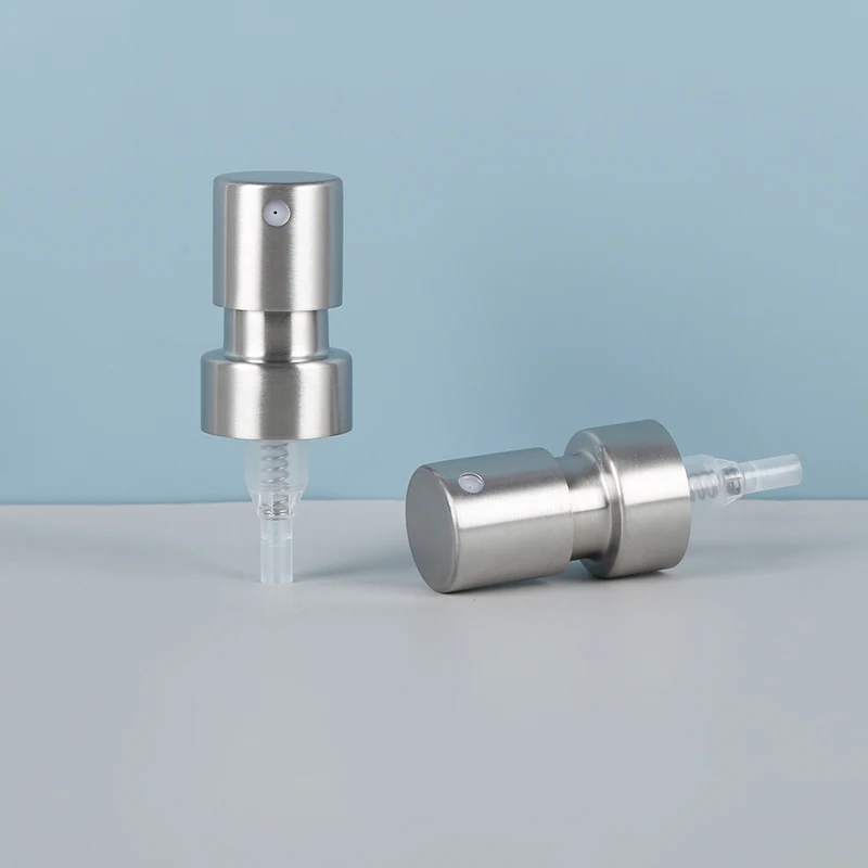 factory design ODM/OEM 28/400 stainless steel metal water spray bottle screw pump cap