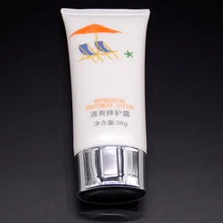 OEM 30ml 50ml repairing face cream refreshing face lotion dual chamber tubes empty cosmetic packaging tube