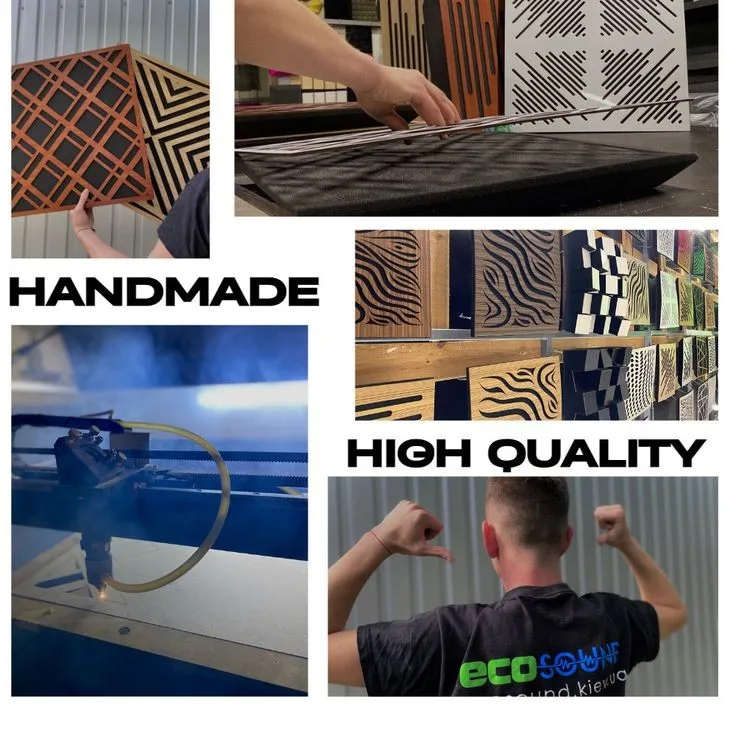 3d model design Custom Thick Wooden Decorative Anti Music Studio Art Modern Wave Wood Acoustic Diffuser