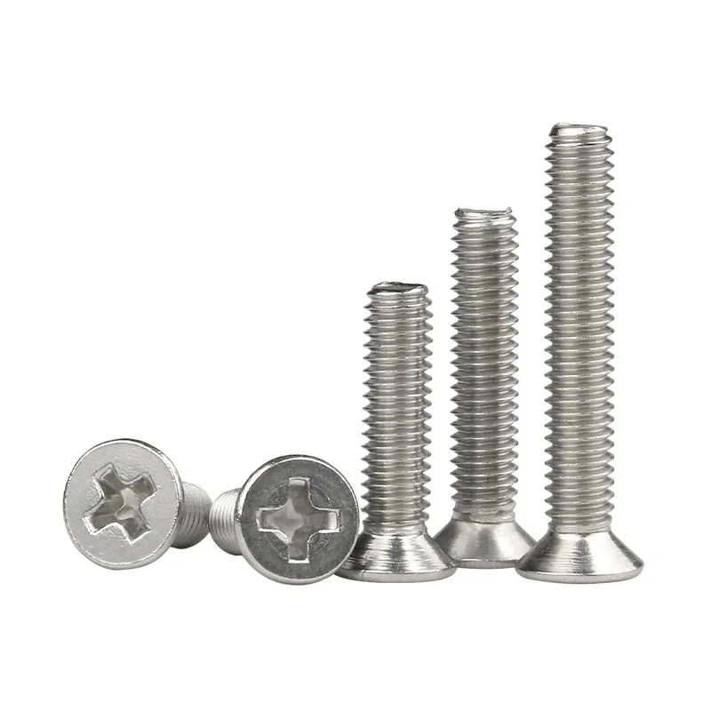 Factory M1 M1.2 M1.4 M1.6 M1.7 Stainless Steel DIN965 Countersunk Head Flat Head Phillips Screw Micro Machine Screws SS304
