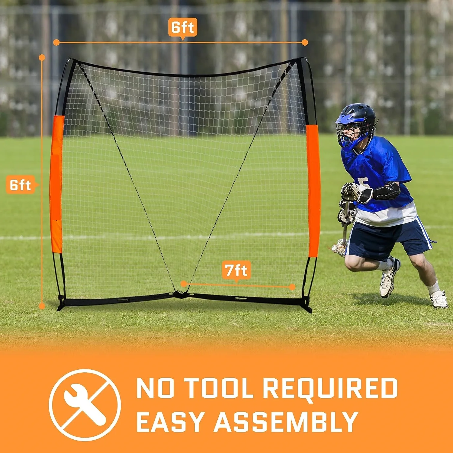 lacrosse goal target 6x6 Feet Fully Flexible and Portable  lacrosse goal net