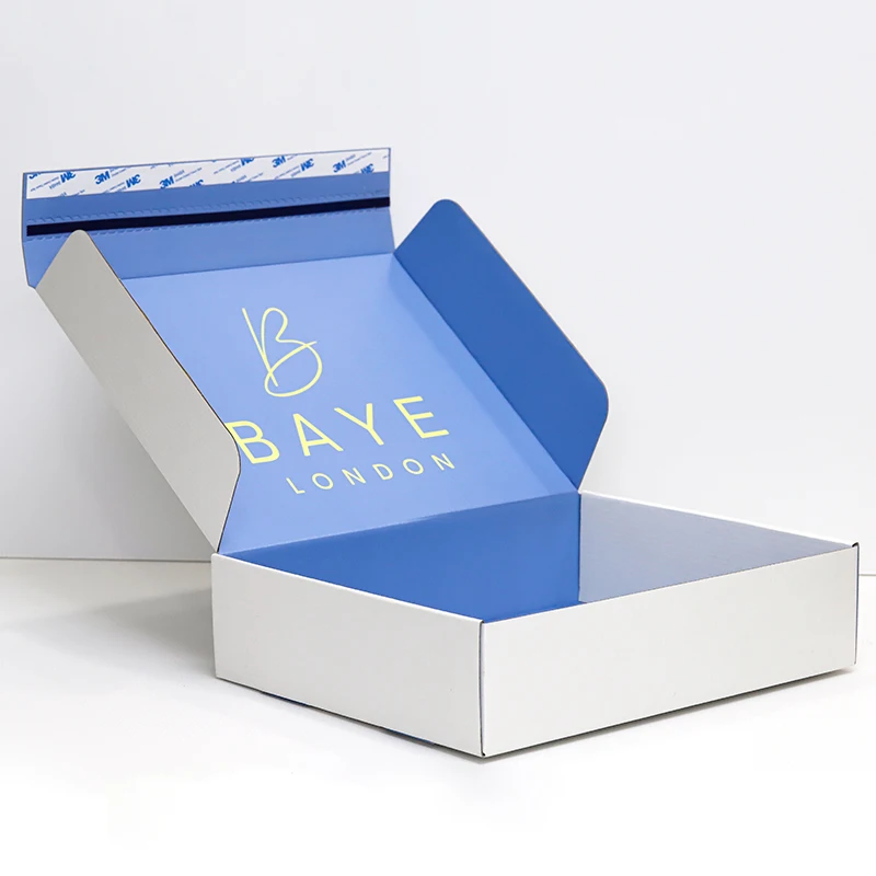 Custom  Self Adhesive mailer corrugated Box  with  Tear Strip Shipping Box With Self Adhesive with Easy to tear