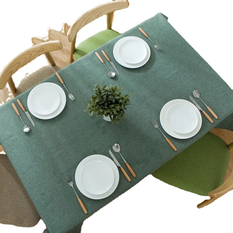 Light luxury high-end tablecloth solid color ins wind waterproof and oil-proof disposable rectangular square tablecloth