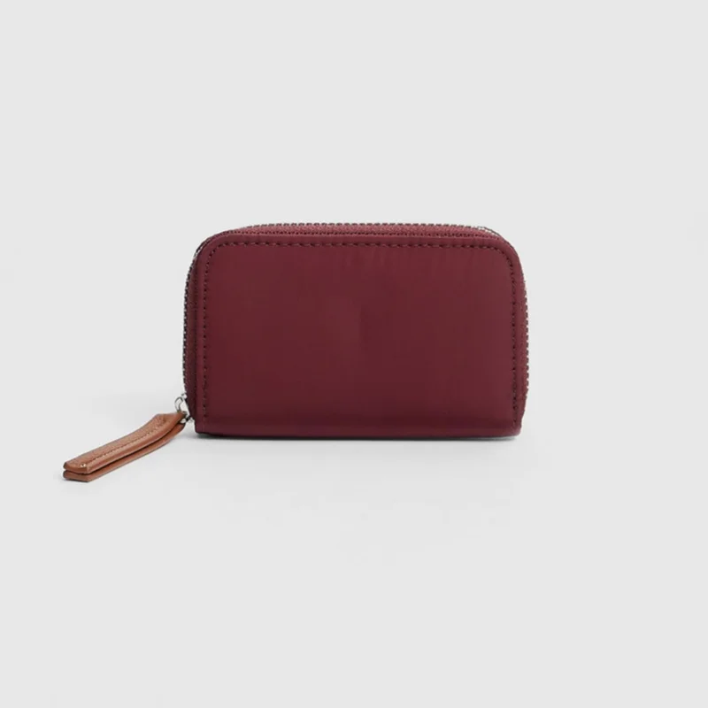 Custom Polyester Nylon Leather Small Wallet for Women RFID Blocking Compact Bifold Pocket Ladies Wallet Zipper Mini Purse