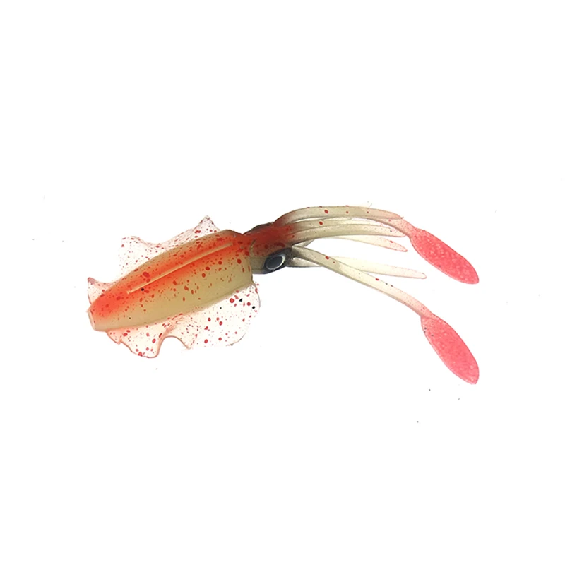 BOX-7g10cm  High Quality Squid Fishing Lures Kit(4PCS  Squid+4PCS hook)