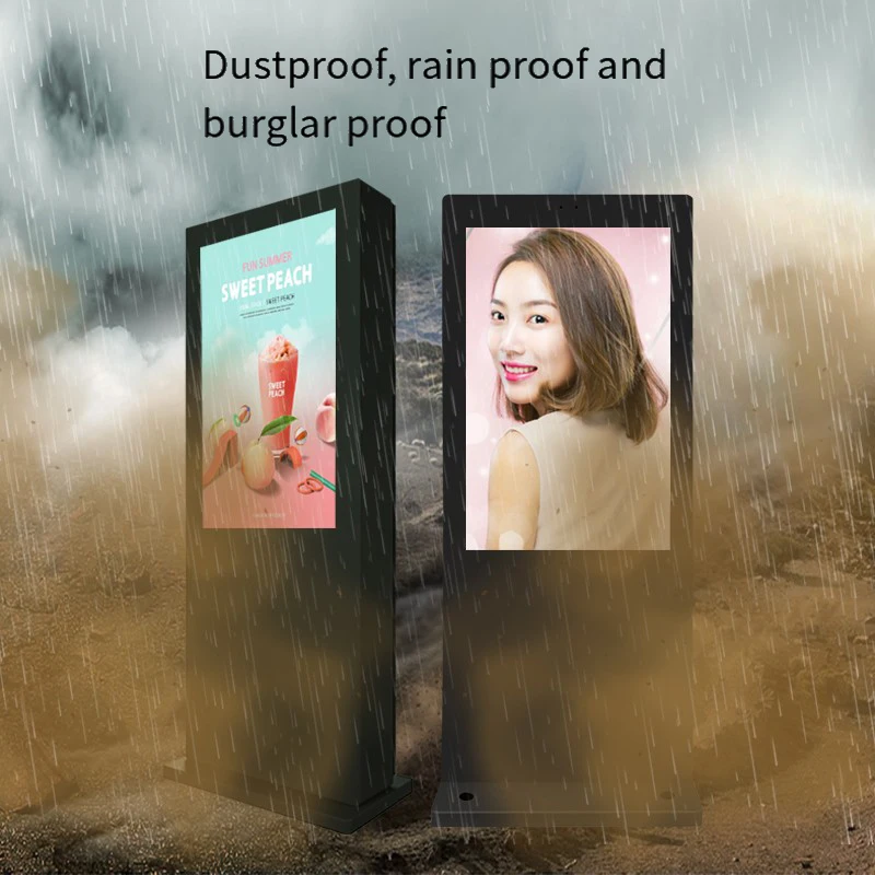 4K Outdoor Restaurant Advertising Display Screen Digital Signage Drive Thru System Menu Window Through Boards Dooh Kiosk