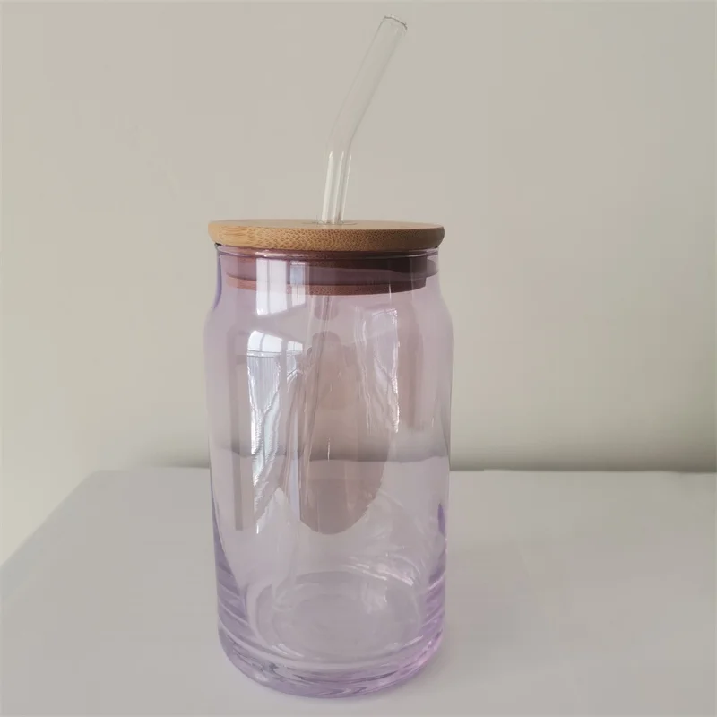 High borosilicate glass Cola glass can cold drink glasses juice glas blank sublimation empty tumbler custom colored