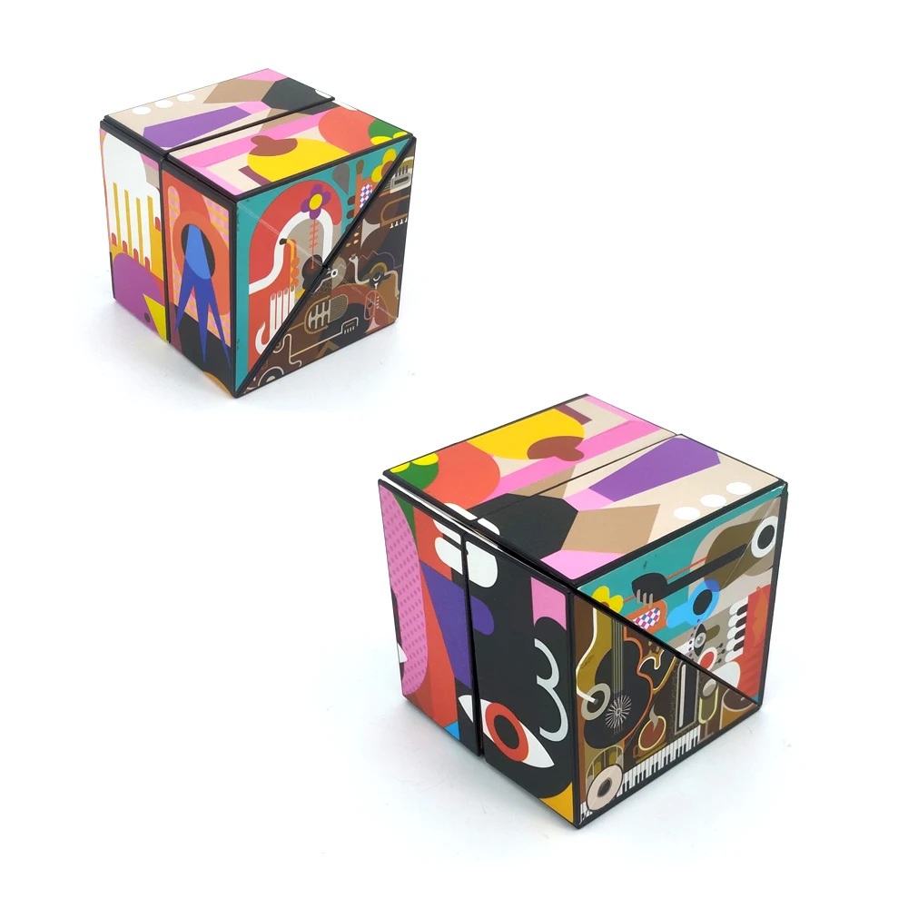 Education Puzzle Cube Fidget Toy Stress Relief Toy Infinity Folding Puzzle Cube For Adult And Children Infinity Cube
