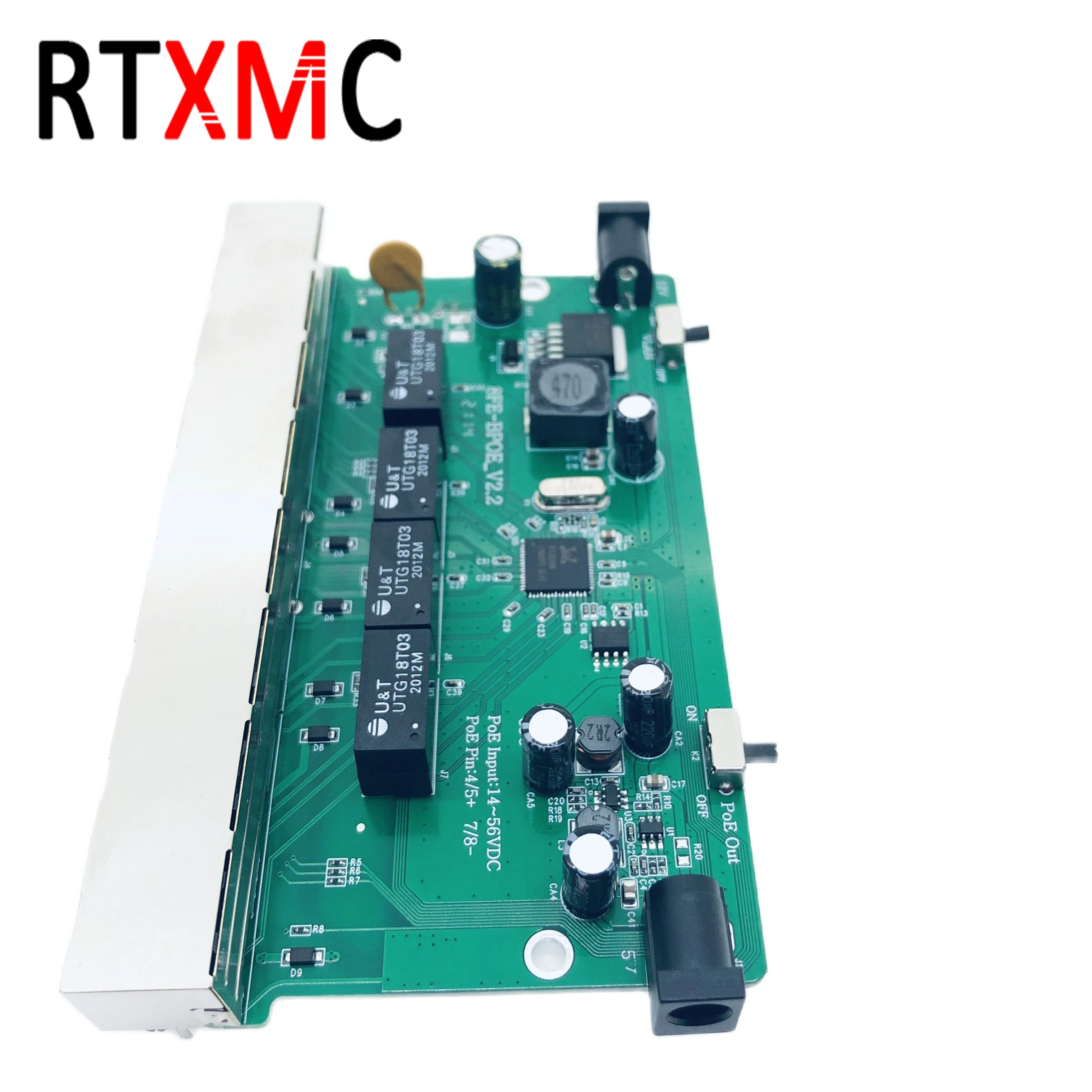 Reverse POE Switch 100M 8 Port RPOE 7*10/100M+1*100M Uplink DC Output 5V12V24/48V  RPOE VLAN Support For CCTV FTTH GPON/EPON 48V