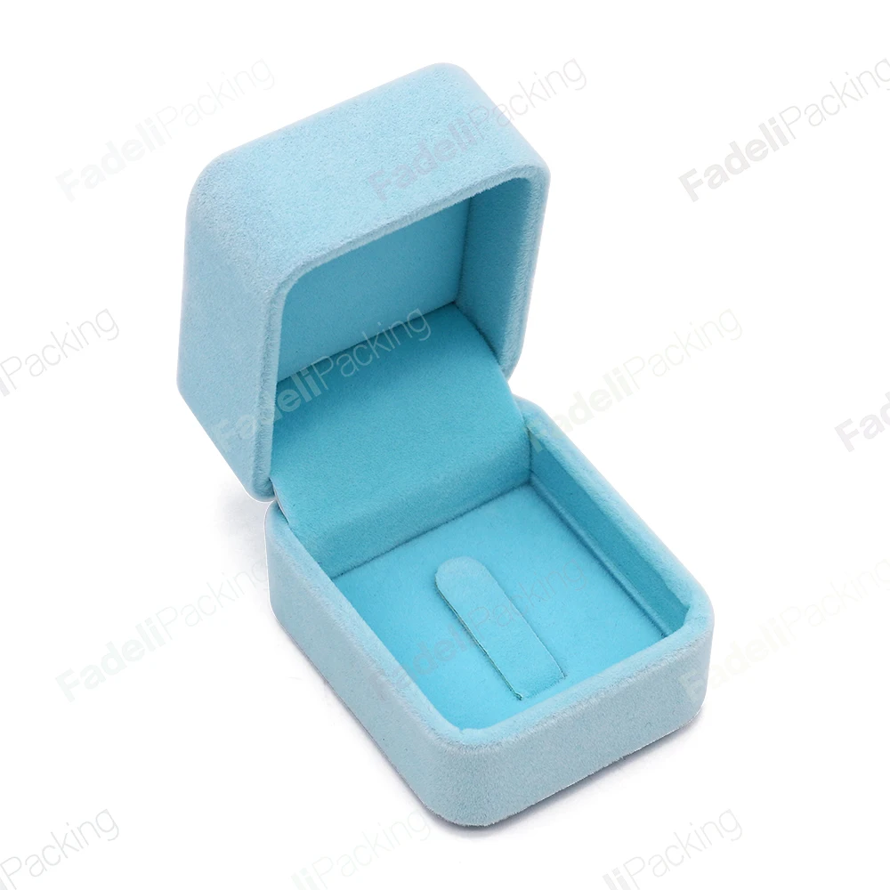FADELI Fashion hot sell manufacture direct supply custom jewelry velvet ring gift boxes jewellery packaging