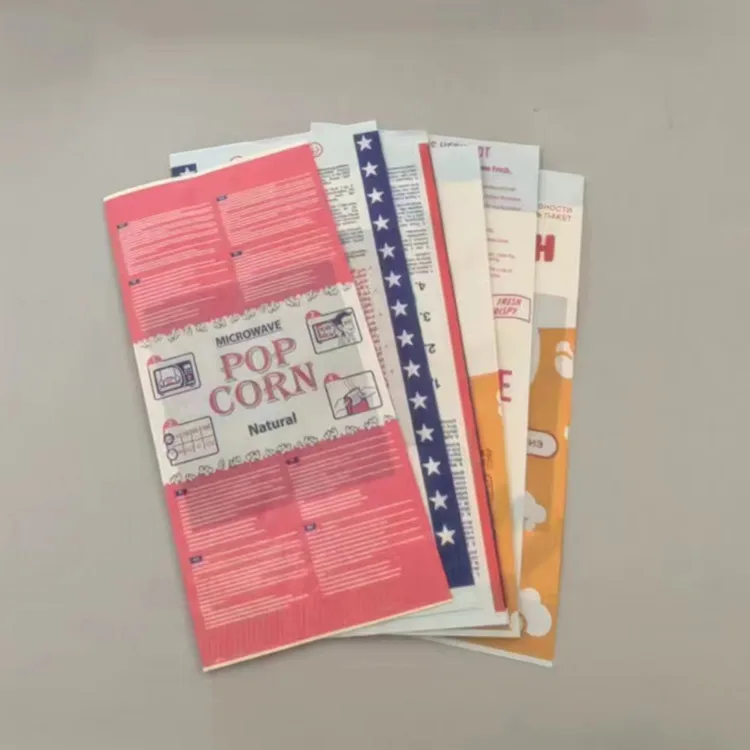 Manufacturer Good Quality Grease proof Paper Popcorn Bag Craft Paper Packaging Bags