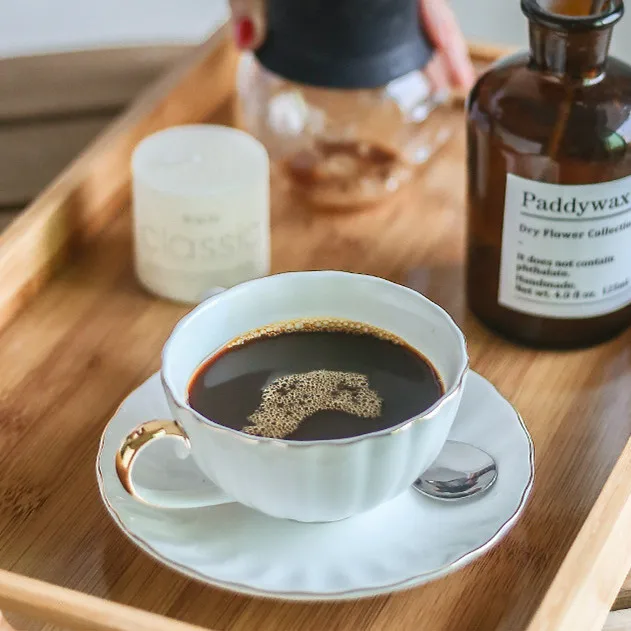 Bone China Tea Set & Coffee Cup Set Porcelain Tea Cups Coffee Maker V60 Drip Pot Supply