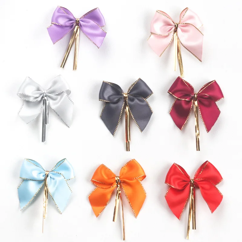 Wholesale Gilt Ribbon Hand knot Gift Hand wrapped knot ribbon gold ribbon bow for gift box decorated