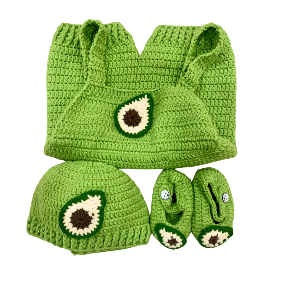 Wholesale Full Set Shoes Knitting Baby Cotton And Wool Clothes Girl And Boy Costume Supplier Hand Made Jumpsuits Clothing