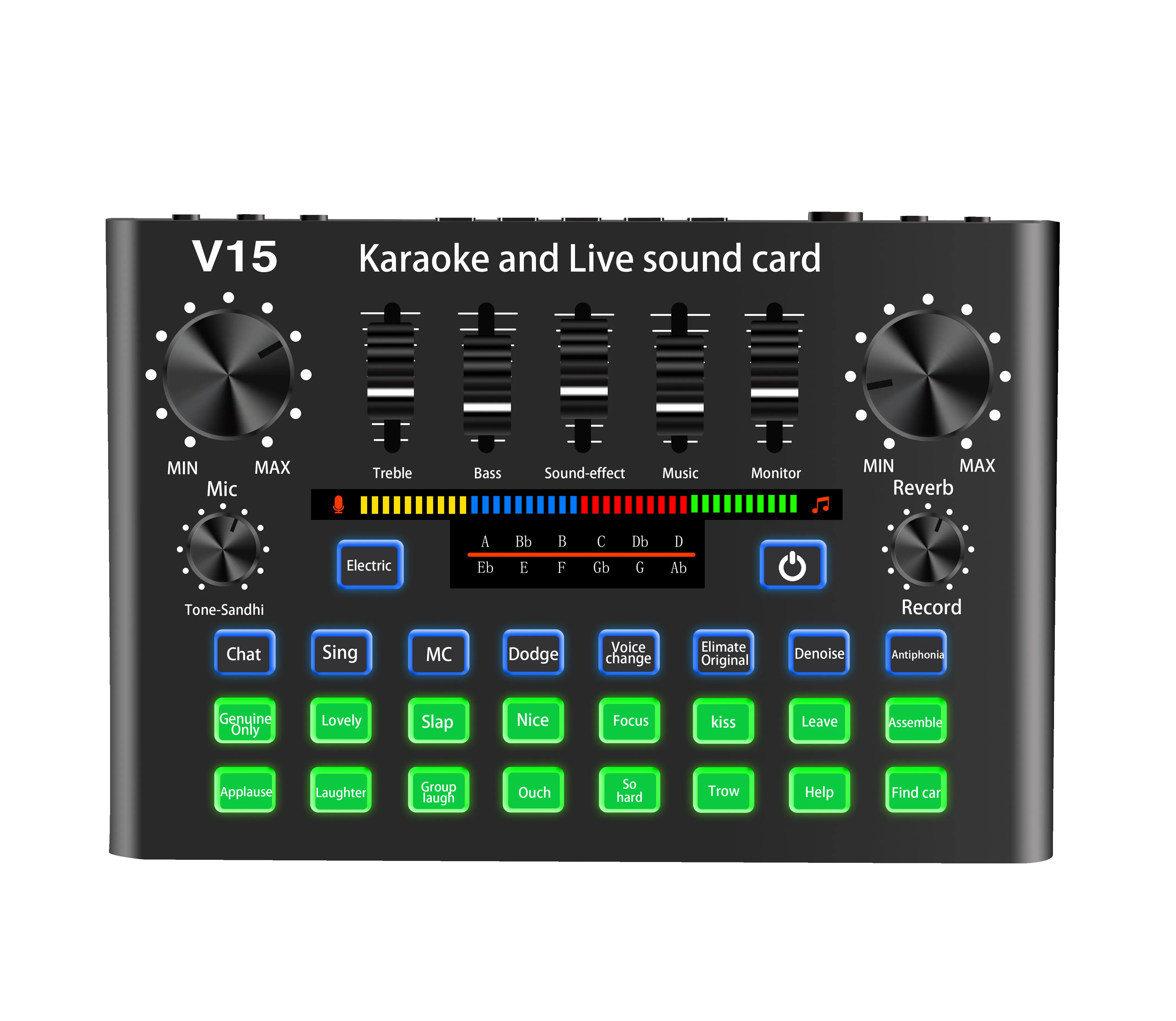 
Good Recording Studio Sound Card V15 Audio Interface Music Soundcard Recording 