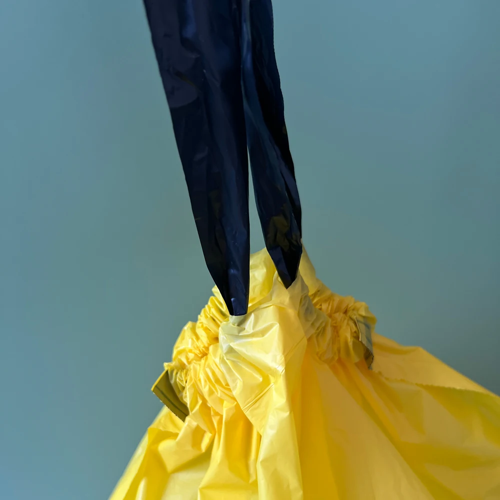 Biodegradable Household Corn Starch Drawstring Garbage Bin Bags 60L Tall Kitchen Trash Bags With Drawstring