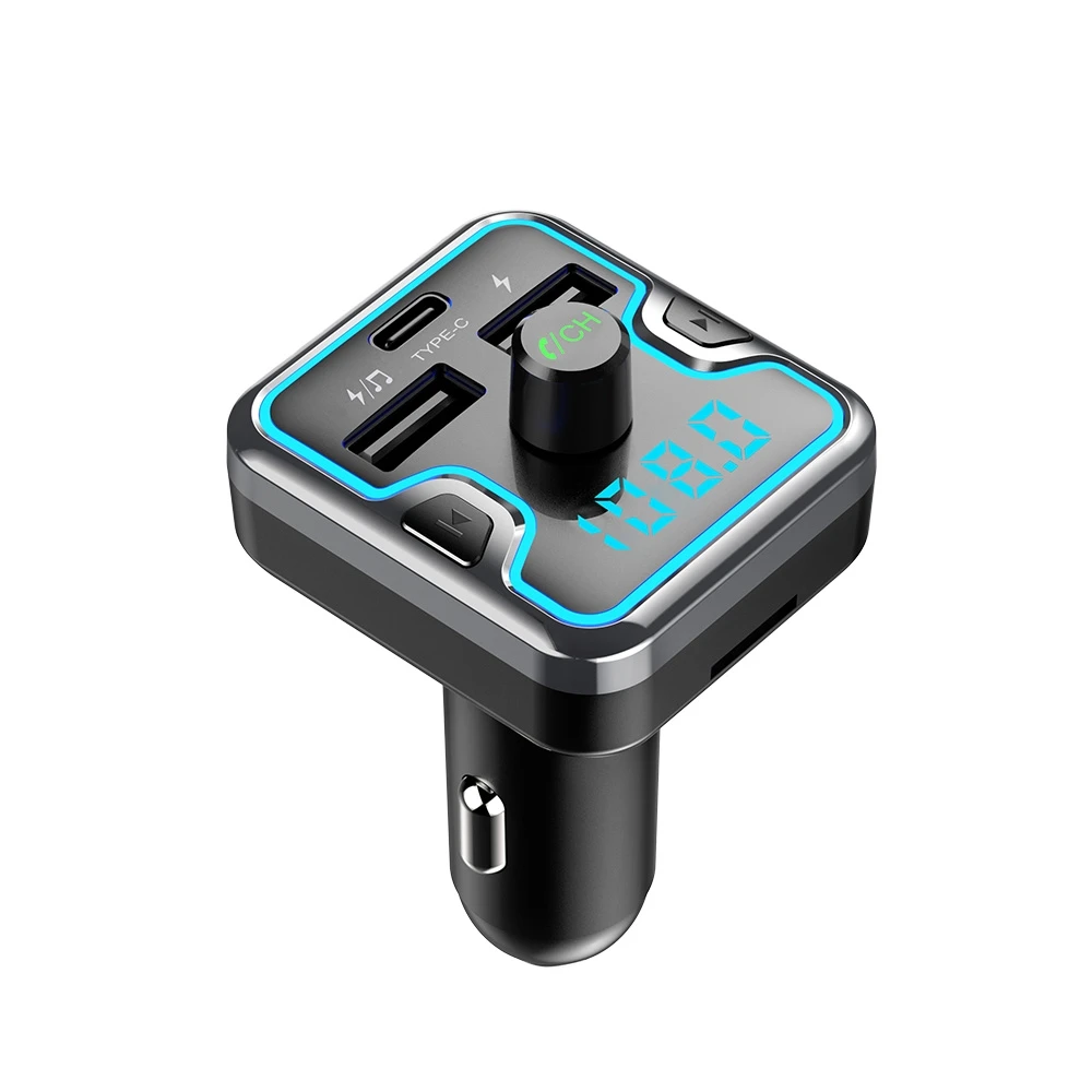 T45 Car BT  FM Transmitter Wireless Handsfree Audio Receiver Auto MP3 Player 2.4A Dual USB Fast Charger Car Accessories