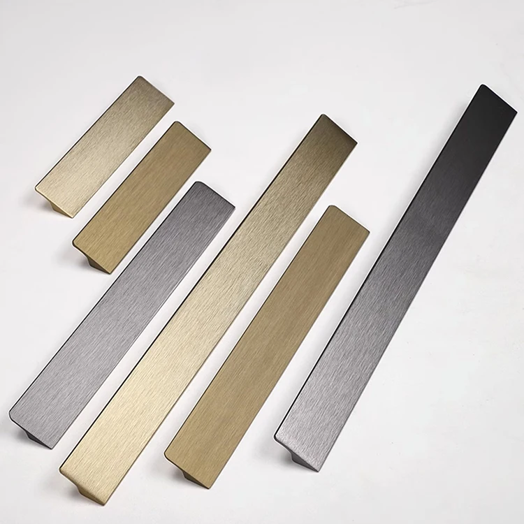 modern kitchen cabinet handles  aluminium alloy wooden drawer pull furniture closet cupboard door handles and knobs