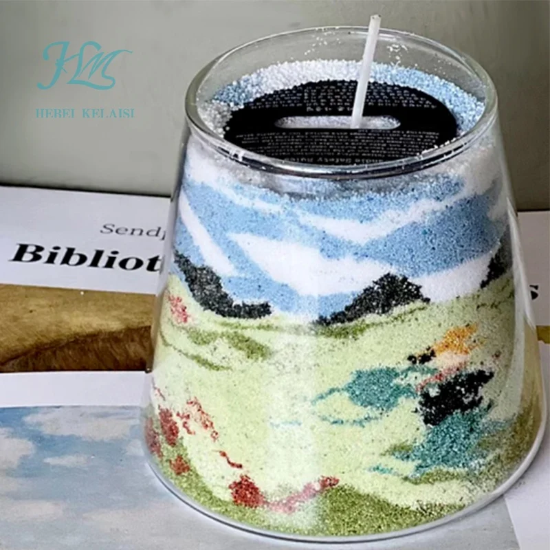 KLS Wholesale DIY Kids Color Art Decoration Wedding Granule Wax Sand Wax Colored Reusable Sand Candle Granules