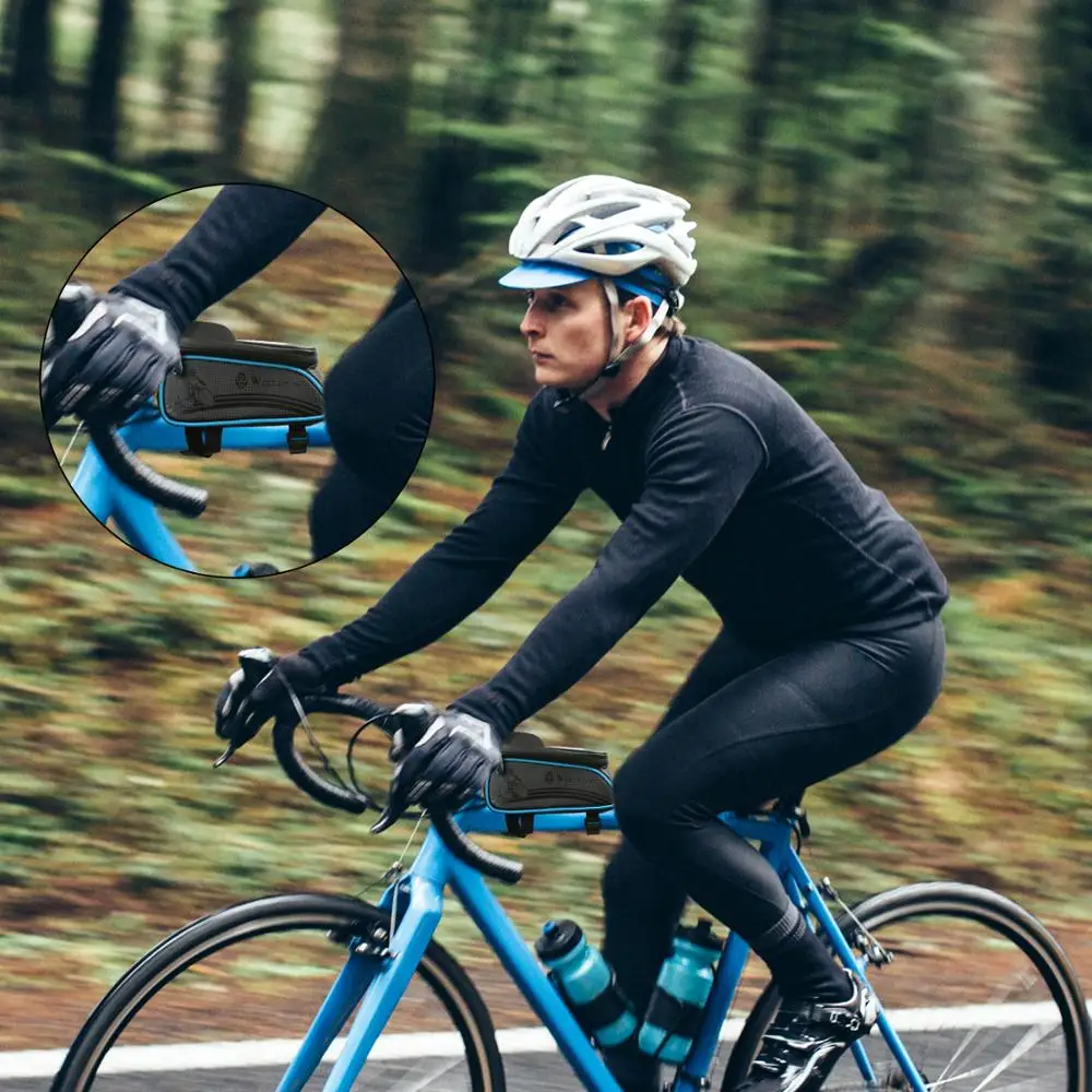 Водонепроницаемый велосипедный мобильный телефон WEST BIKING Спортивная дорожная велосипедная сумка водонепроницаемый на раму для
