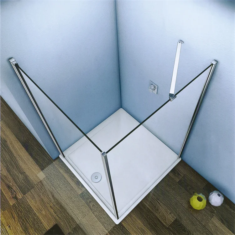 Good Price 90x90 Square Bath Glass Small Shower Cabin Single Person Enclose Frameless Shower Room