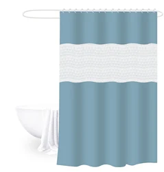 Splicing PEVA Plastic Shower Room Curtain, Waterproof and Mildew-proof, Home Hotel Bathroom Applicable
