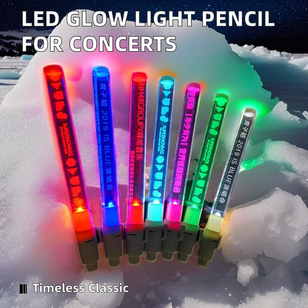 LED Light Emitting Pencil Stick Chinese Style New Glow Light Pen Halloween Christmas Concert Idol Cheering Atmosphere Prop