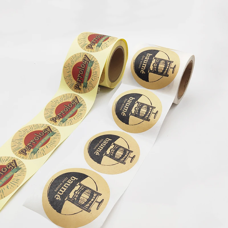 Self Adhesive Kraft Paper Label Sticker Printing,Package Bee Honey Sticker