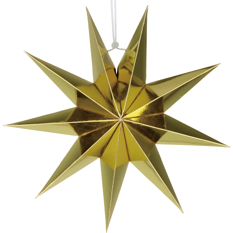 Handmade Christmas Paper Ornaments Home Decoration 3D 30cm Cardboard Paper Star
