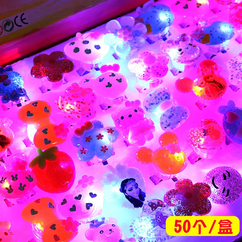 Wholesale High Quality Colorful Plastic Ring Cute Led Glowing Finger Girl Glow Toy For Gifts