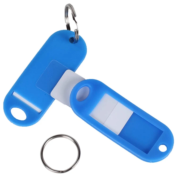 Key Tags with Split Ring Key Fobs Labels ID Keyring Tags for Luggage Pet Name Memory Stick Tags