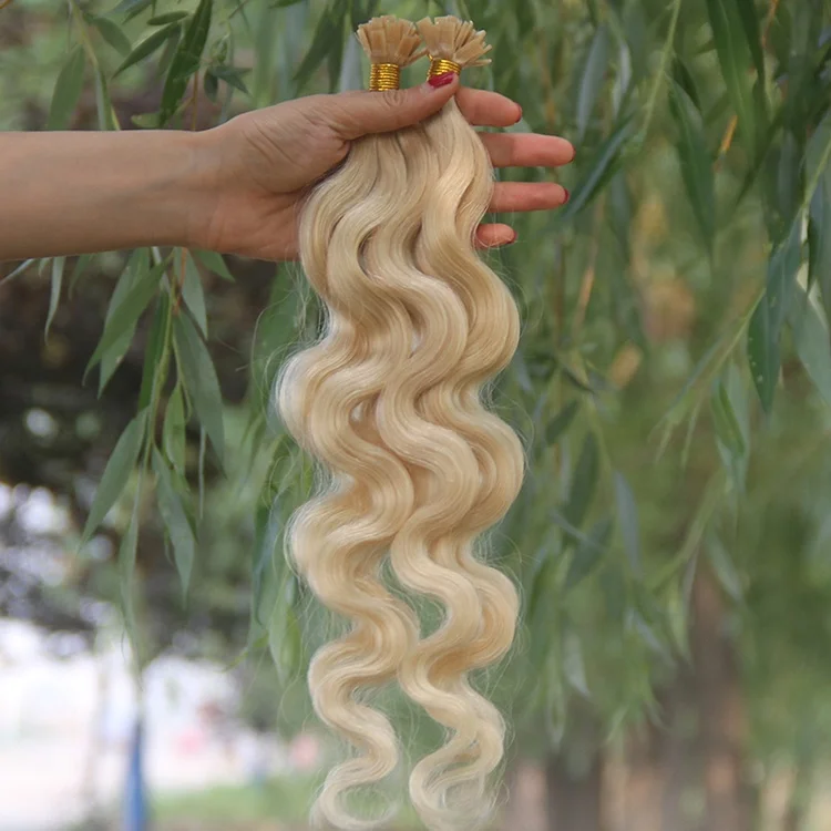 Yasen Factory Price 8-40inch Wholesale Flat tip Hair Extensions Double Drawn Italian Keratin Prebonded U/I Tip Virgin Human Hair