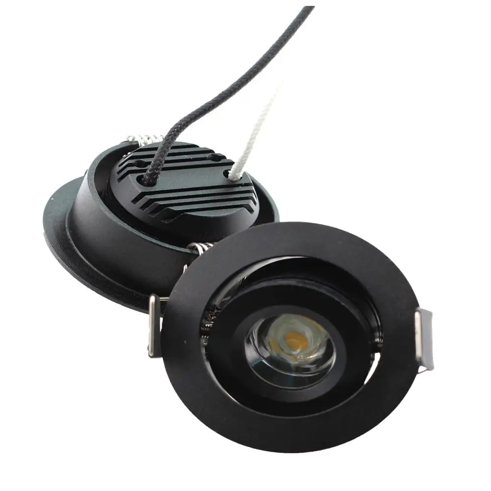 
Hot Sale Anti Glare Aluminum 12V 3W Adjustable Recessed Led Ceiling Downlight 