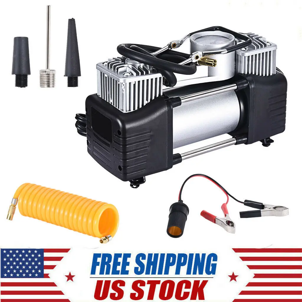 Auto Air compressor Car Tire Air Pump  Inflator with Digital Pressure Gauge Car Portable SUV Motorcycle Air compressor