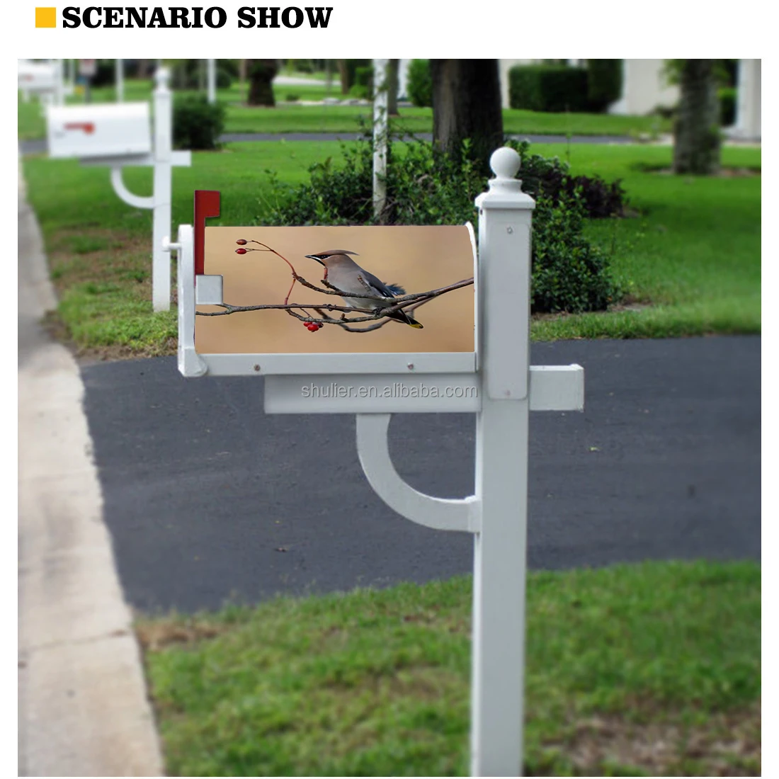 custom any design flower Mailbox Covers Mailbox-Wraps for Farmhouse Decoration - Floral Decorative Post Letter Box Wrap Standard