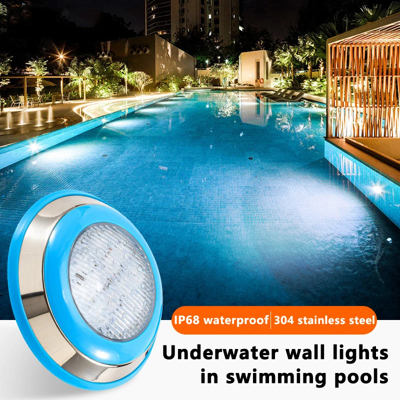 Neonlap 6W 9W 12W 18W 24W RGB 24V IP68 SS Wall Mounted Waterproof Led Underwater Swimming Pool Lights