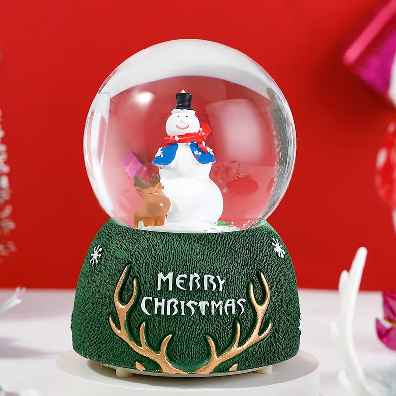Christmas Lighted Snow Globe Luxury Ornament Snow Ball Snow Globes