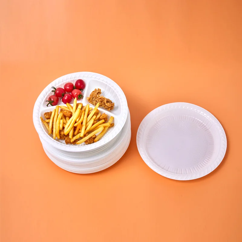 7.5/9/10.25 Inch Wedding Birthday Party Tableware Supplies Disposable Plastic Dinner Plates