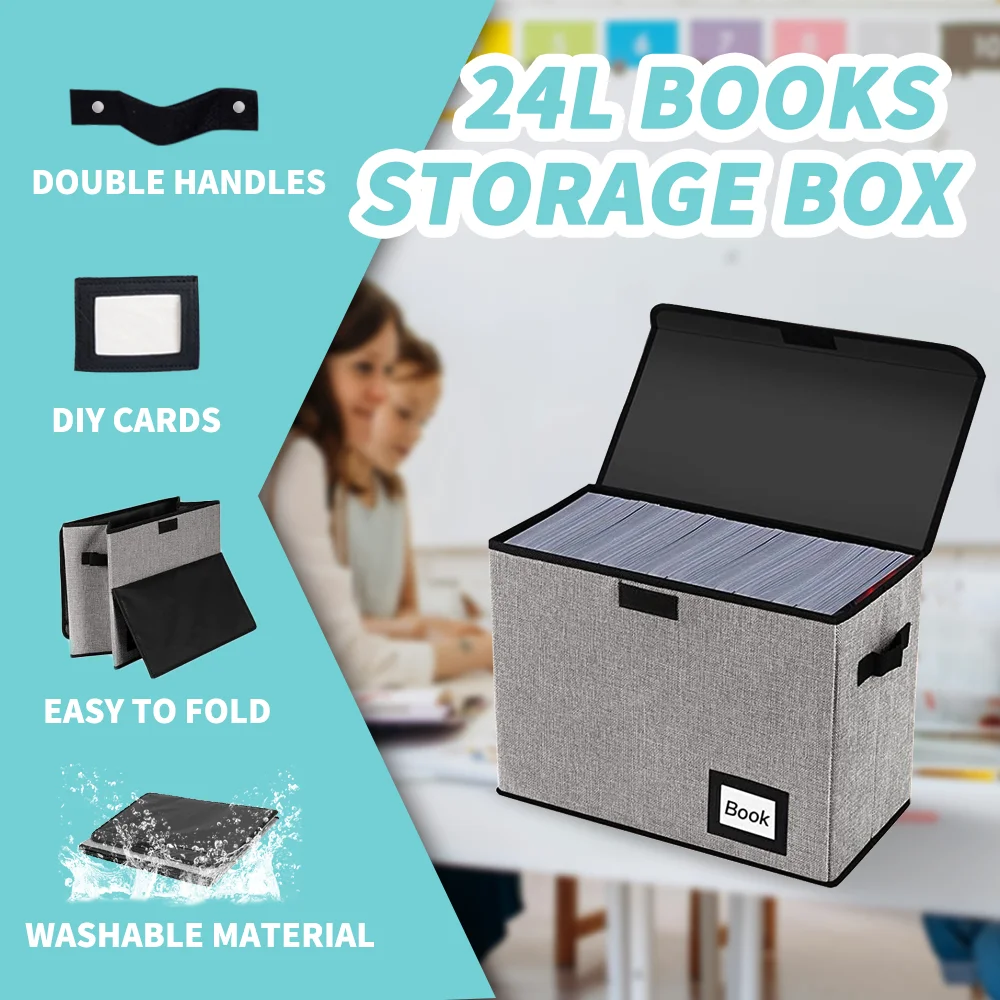 Foldable storage box Library comic book storage box A variety of colors 40.1*19.8*30cm folding storage box