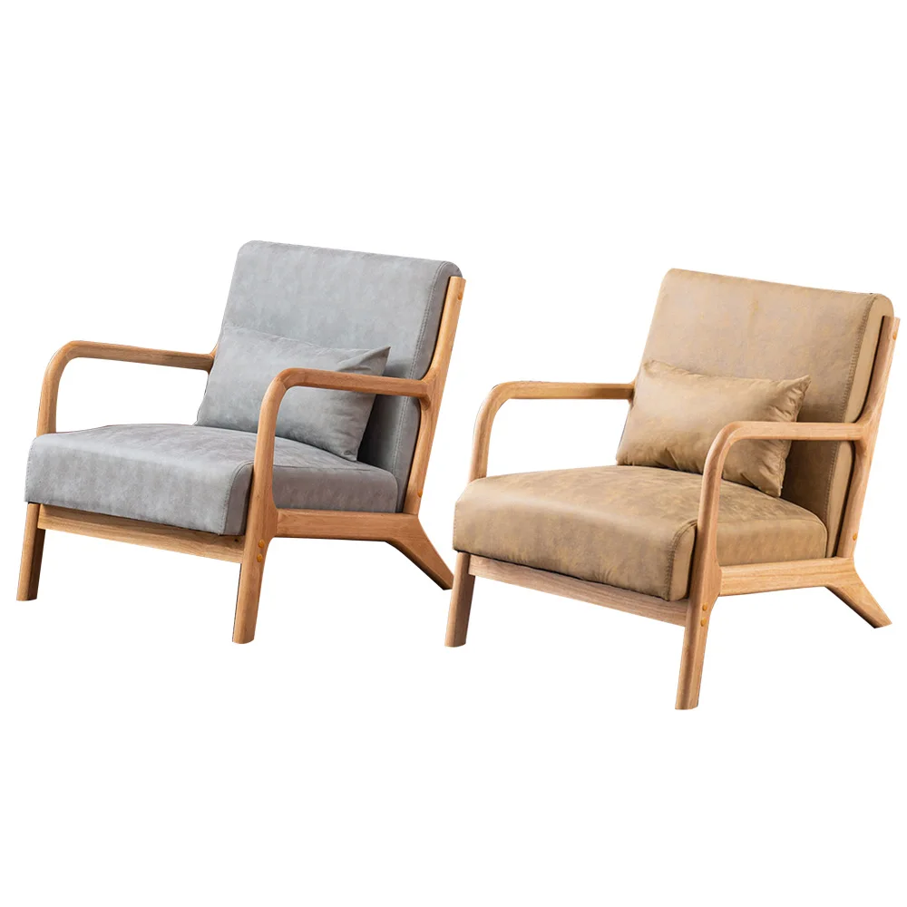 Luxury Accent Chair High Quality Single Wooden Sofa Recliner Chair Living Room Armchair