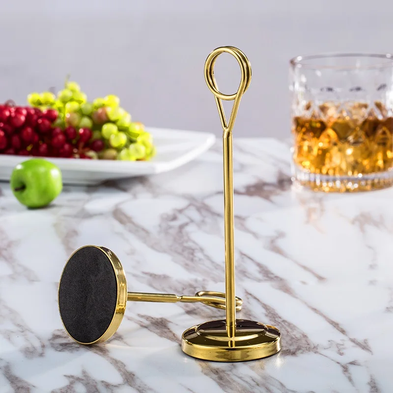 OKEY Restaurant Stainless Steel  Modern Photo Wedding Place Card Holder Table Number