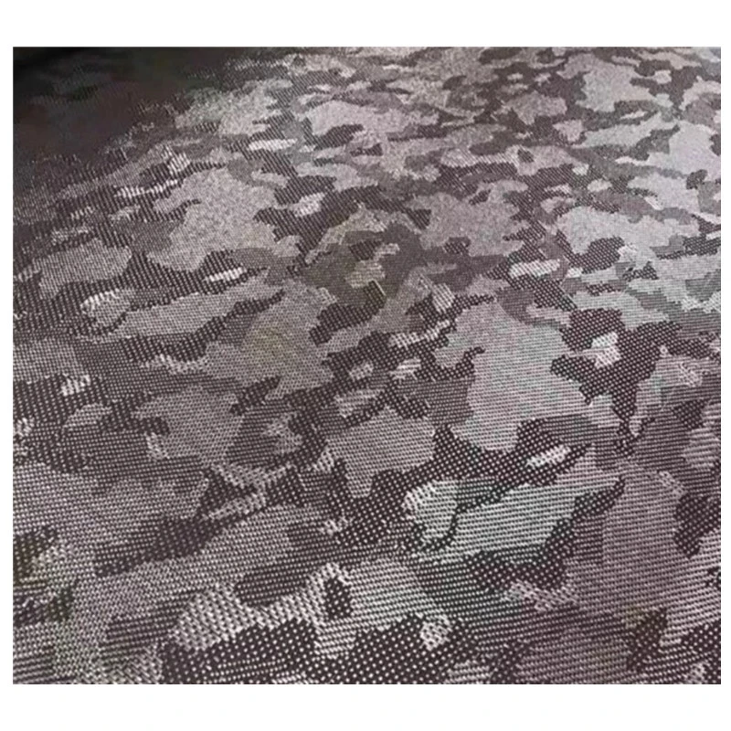 camouflage carbon fiber cloth of fashion decoration automobile parts 3K Jacquard carbon fiber fabric black color
