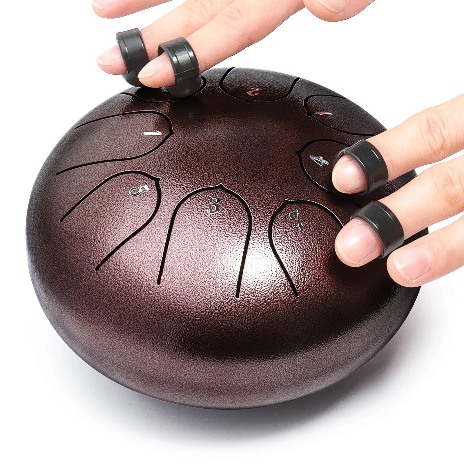 High Quality Steel Tongue Drum 8 Notes 6 Inches Instrument Handpan Drum C Key Percussion Steel Drums Kit, Handpan with Mallets