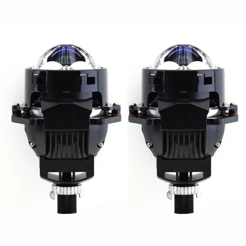 car 3.0inches 75W Led Projector Bifocal Lens Headlight Laser In Matrix Non-destructive Universal H4 H7 9005 9006 6000K Upgrade