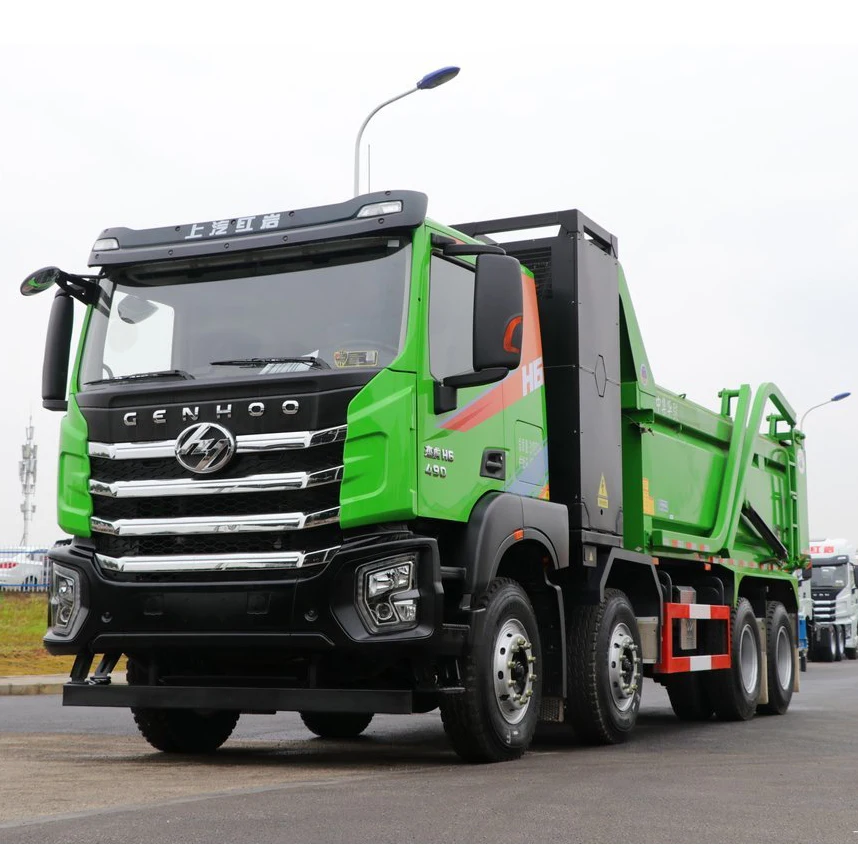 Saic Hongyan Genhoo 8x4 15T Electric Dump Truck China Cheap Heavy Mining Tipper Truck for Urban Construction Muck Transportation