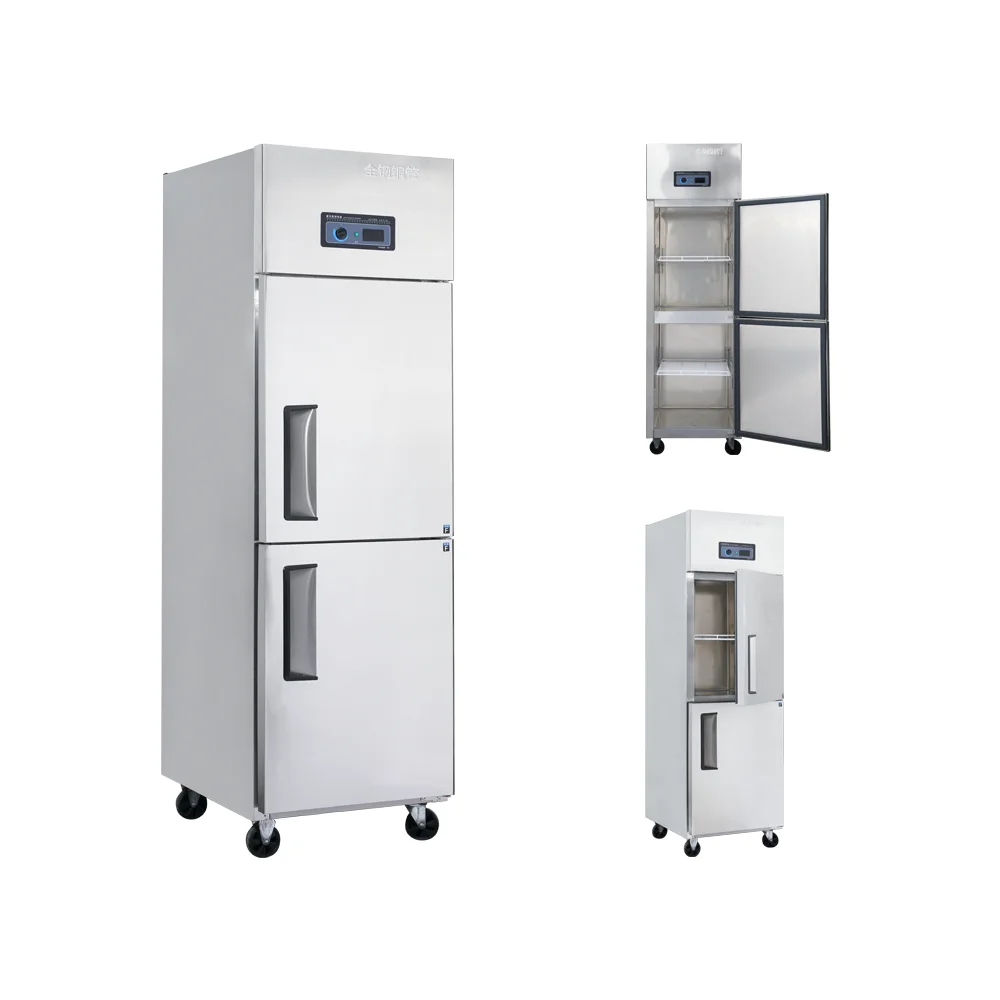 2 Door Hot Sale Direct Cooling Commercial  Stainless Steel Vertical/Upright  Freezer