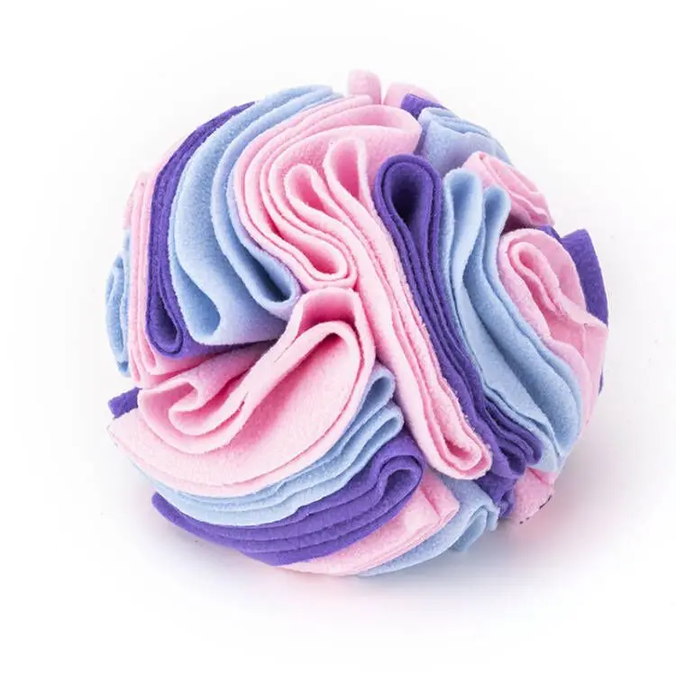 High Quality Bite Resistant Dog Snuffle Ball Pet Foldable Sniffing Ball Dog Sniff Leak Chew Toy